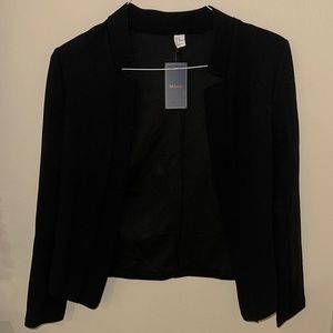 Women’s Elegant Open Front Notched Neck Blazer Work Outerwear Jacket